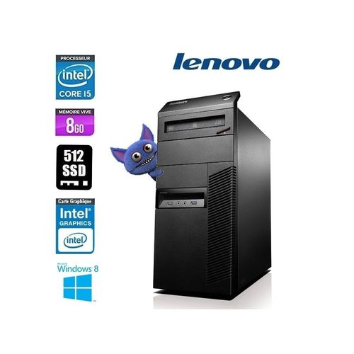 LENOVO THINKCENTRE M93P I5Core i5-3.2 GHz 8 Go 512 Go Go Intel HD Graphics 4600 WIFI Windows 8 AZERTY