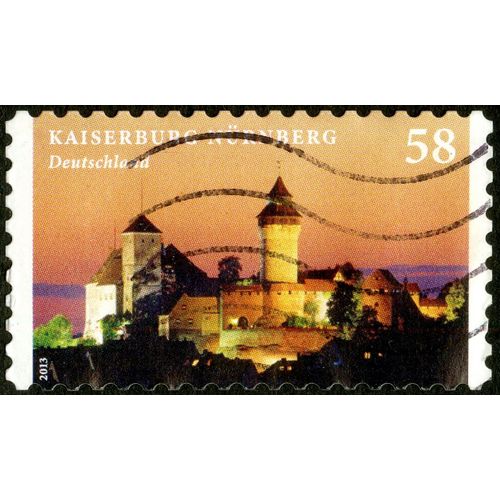 Timbre Oblitéré Deutschland, Kaiserburg Nürnberg, 2013, 58