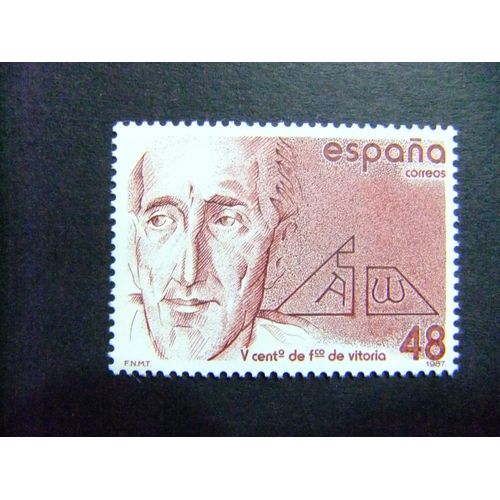 35 Espagne 1987 / Francisco De Victoria Frère Écrivain Et Professeur / Edifil 2883 ** Yvert 2498 Mnh