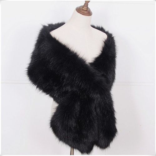 JaneVini-Châles en Fausse Fourrure Blanche pour Femme,Cape de Mariage,Veste de Patients de ix