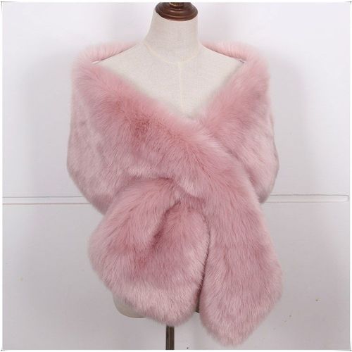 JaneVini-Châles en Fausse Fourrure Blanche pour Femme,Cape de Mariage,Veste de Patients de ix