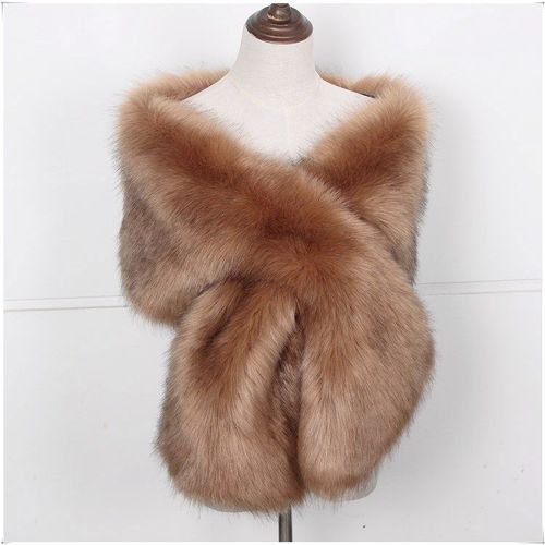 JaneVini-Châles en Fausse Fourrure Blanche pour Femme,Cape de Mariage,Veste de Patients de ix