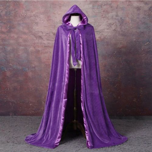 Cape Longue En Velours Everak À Capuche Pour Adultes,Costume De Vampire Wicca,Costume De Sorcière Médiévale,Robe Verte,Noire,Rouge,Halloween,Carnaval,Combat De Pourim