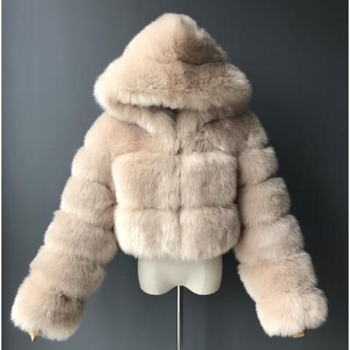 Vestes fourrées en fausse fourrure pour femmes,manteau d'hiver chaud à capuche,Cape de mariée,S M L XL-8XL