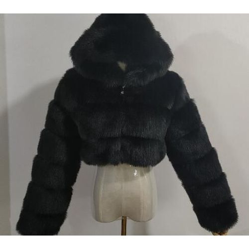 Vestes fourrées en fausse fourrure pour femmes,manteau d'hiver chaud à capuche,Cape de mariée,S M L XL-8XL