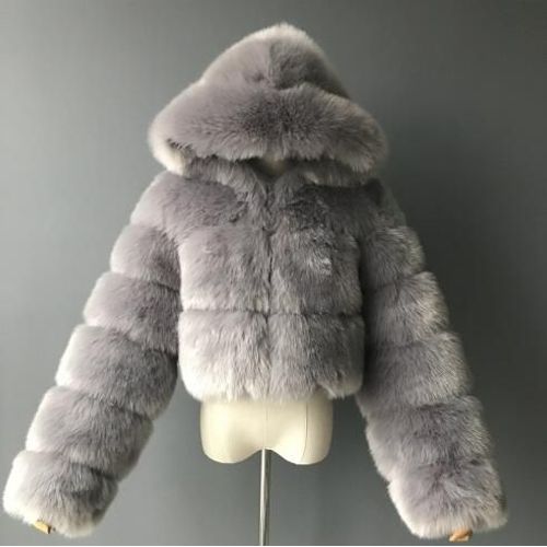 Vestes fourrées en fausse fourrure pour femmes,manteau d'hiver chaud à capuche,Cape de mariée,S M L XL-8XL
