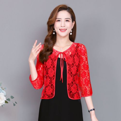 Veste De Patients À Manches Sulfen Dentelle Pour Femme,Châle Enveloppant,Robe De Soirée,Rouge,Noir,Blanc 