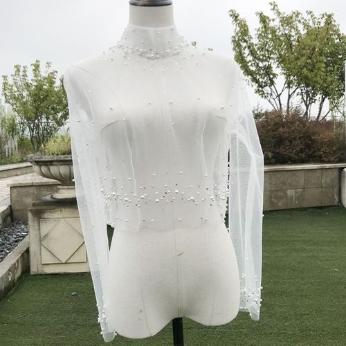 Vestes De Mariage En Perles Ivoire,Accessoires De Mariée,Bembed O Femmes,Manches Sulftulle,550nouvelle Arrivée