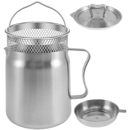 Pot De Filtre À Huile Domestique En Acier Inoxydable,Crépine,Récipient Précieux,Carafe,1,5 L-2,0 L,Boîte De Rangement,Outils De Cuisine
