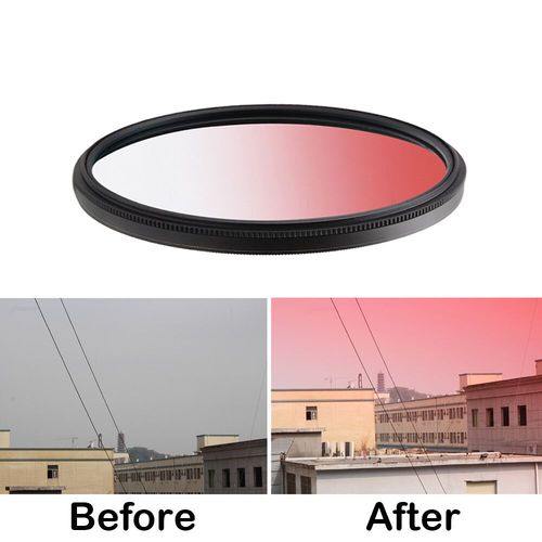Filtre de gros plan Macro + 1/2/4/8/10,pour Canon,Nikon,Sony 37/40. Sac pour appareil photo DSLR,5/43/46/49/52/55/58/62/67/72mm,densité neutre 77mm - Type G Red-43mm