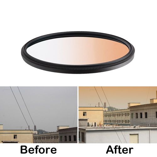 Filtre de lentille de couleur rouge/bleu/FLD circulaire universel,37/40.5/43/46/49/52/55mm 58mm 62mm 67mm 72mm 77 82mm pour Nikon Canon - Type G Orange-58mm