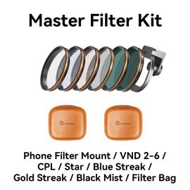 Fotorgear-Kit de filtres universels pour téléphone,58mm,filtre ND variable CPL Star pour smartphones,iPhone,Huawei,Xiaomi,Samsung - Type Master Filter Set