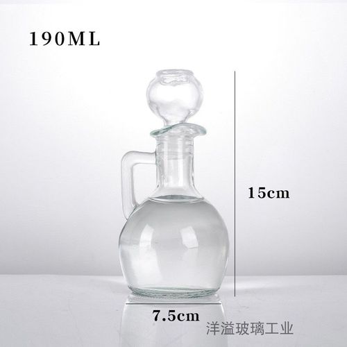 Carafe À Huile En Verre De Style Européen Avec Poignée,Bouteille D'assaisonnement,Bouteille D'huile D'olive Domestique,Outils D'assaisonnement De Cuisine,350ml