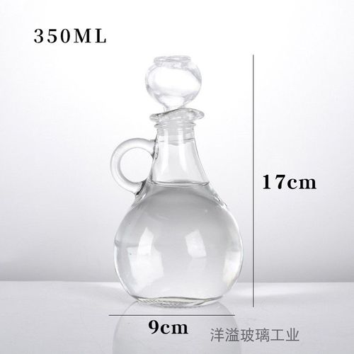 Carafe À Huile En Verre De Style Européen Avec Poignée,Bouteille D'assaisonnement,Bouteille D'huile D'olive Domestique,Outils D'assaisonnement De Cuisine,350ml