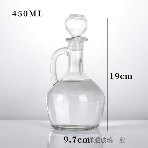 Carafe À Huile En Verre De Style Européen Avec Poignée,Bouteille D'assaisonnement,Bouteille D'huile D'olive Domestique,Outils D'assaisonnement De Cuisine,350ml