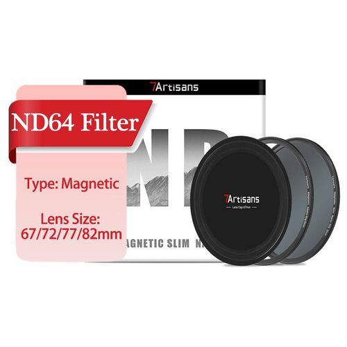 Ensemble de filtres circulaires magnétiques pour objectif d'appareil photo,filtres de protection,accessoires de photographie,67mm,72mm,77mm,82mm,7artisans Characteractor - Type [Magnetic ND64]-82mm