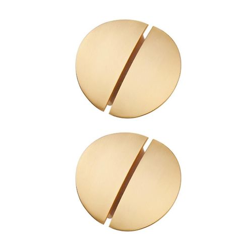 Pack de 4 tirs d¿armoire demi-lune en alliage de zinc solide, poignées de commode de tiroir en or 64mm
