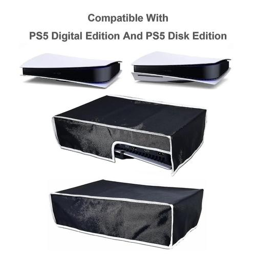 Housse Anti-Poussière Compatible Avec Ps5, Oxford Fabric Anti Scratch Housse Imperméable À L¿Eau Compatible Avec Ps 5 Console Digital & Disc Edition