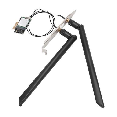 Carte réseau WiFi sans fil 2.4G/5G Bluetooth4.0 PCI-E 1X Carte adaptateur WiFi de bureau Fil double bande