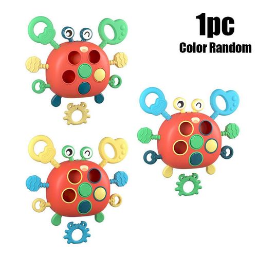 Jouets Éducatifs Précoces En Silicone Pour Bébés,Puzzle,Poulpe,Crabe,Doigt,Côtes,Amusant,Pressable,Mouvement Fin De La Main,Uld'entraînement,Accessoires - Type Crab-Short