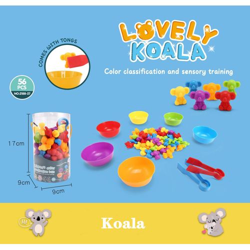 Jeu D'apprenticumbria Montessori Pour Enfant,Jouet Sensoriel,Comptage,Animal,Dinosaure,Tri,Cadeau De Noël - Type Koala