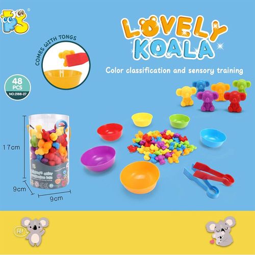 Dinosaure Arc-En-Ciel Adhésif Doux Pour Enfants,Comptage Et Classification Des Animaux,Éducation Précoce,Jouets Montessori Mathemaiss - Type Koala