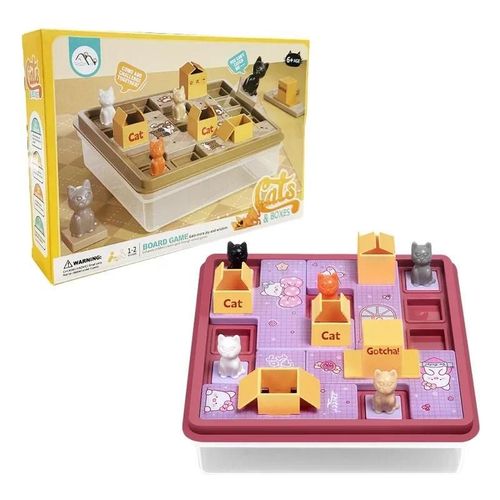 Jouets De Bureau Pour Enfants,Boîtes De Chat,Jeux De Planification Spatiale,Formation À La Pensée Logique,Jouets D'interaction Parent-Enfant - Type Rose