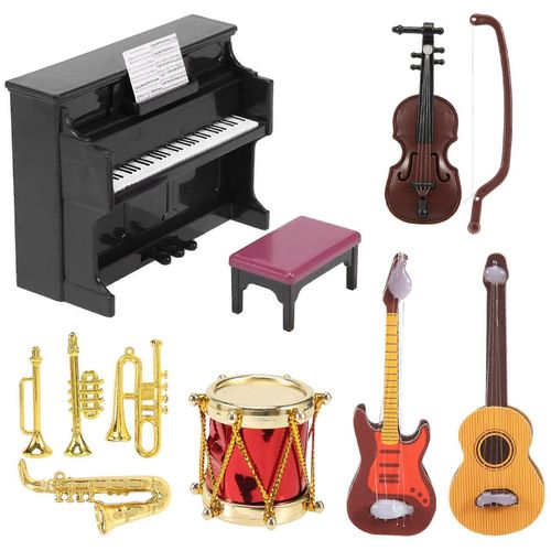 Maison De Poupée Miniature Instrument De Musique Set Mini Maison De Poupée Instrument De Musique Modèle Maison De Poupée Poupée Décoration Accessoires