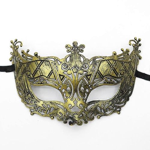 Halloween Horror Ball Party Mask Vintage Jazz Flathead Mask Antique Half Face Mask Décoratif Hommes