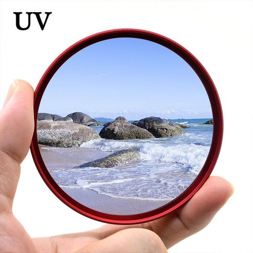 Protecteur d'objectif de filtre UV à cadre rouge,accessoires de photographie,Fuji,Sony,IL,49mm,52mm,55mm,58mm,62mm,67mm,72mm,77mm - Type 58mm
