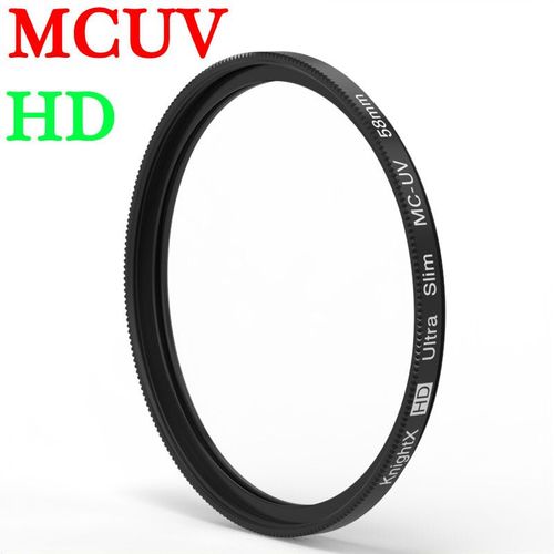 KnPackage X-Filtre UV MCUV de 49mm,52mm,55mm,58mm,62mm,67mm,72mm,77mm,Protection Lente pour Appareil Photo Nikon Sony DSLR - Type HD MCUV-58mm