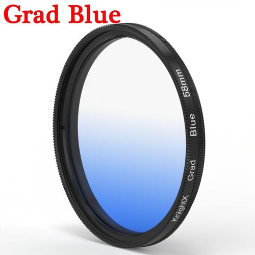 KnPackage-Filtre d'objectif UV pour Olympus Canon Eos 2000d,appareil photo X,58mm,67mm,72mm,77mm,49mm,52mm,55mm - Type Grad Blue-62mm