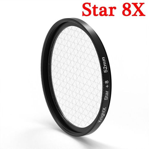 KnPackage X-Objectif Partenaires pour appareil photo de téléphone professionnel,filtre ND variable étoile CPL,tous les smartphones,37mm,52mm,55mm,58mm,Canon,Nikon - Type Star 8X-40.5mm