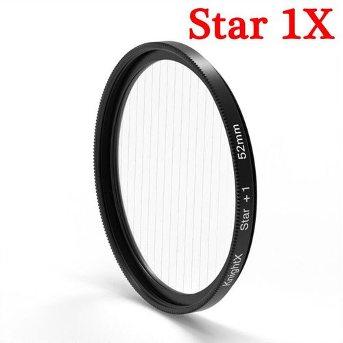 KnPackage X-Objectif Partenaires pour appareil photo de téléphone professionnel,filtre ND variable étoile CPL,tous les smartphones,37mm,52mm,55mm,58mm,Canon,Nikon - Type Star 1X-52mm