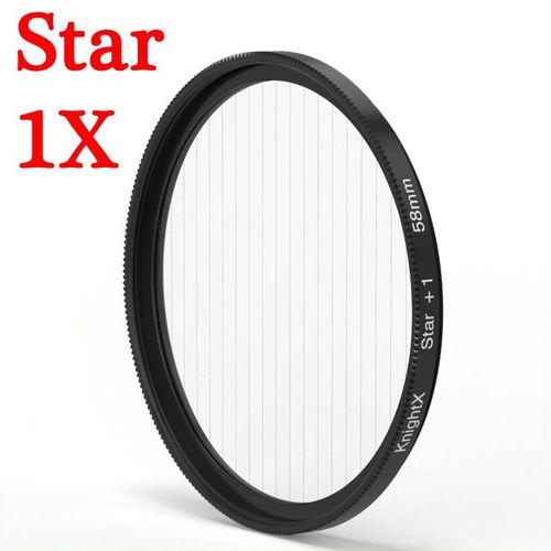 KnPackage-Filtre X Effects Star pour objectif d'appareil photo,ligne de filtre pour IL Eos,Sony Nikon,photographie photo,52mm,55mm,58mm,67mm,77mm - Type Étoile 1X-49mm