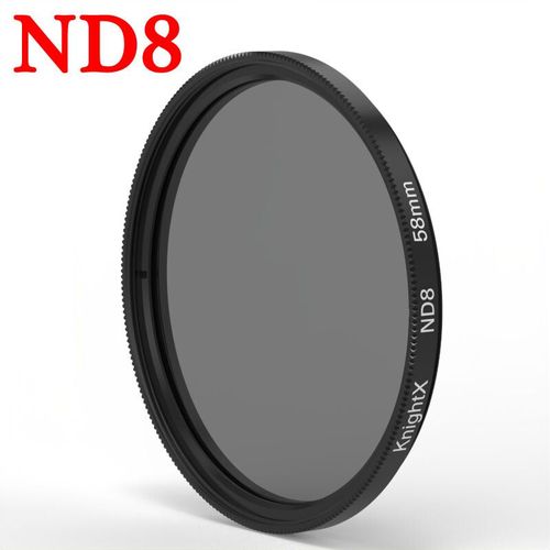 KnPackage-Filtre circulaire UV CPL pour objectif d'appareil photo,taille 49,52,55,58,62,67,72,77mm,pour Nikon IL,Sony,Fujifim,Olympus - Type [ND8]-52mm