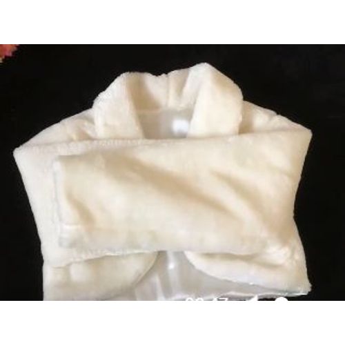 Veste châle longue en fausse fourrure pour enfants,manteau boléro enveloppant à manches longues pour petite fille,hiver blanc noir