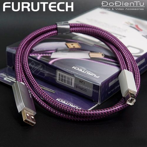 Furuta-Câble Audio Gt2 Pro Zippé En Cuivre Monocristallin Plaqué Argent,Câble Numérique Pour Port A-B - Type Violet-1.2 M