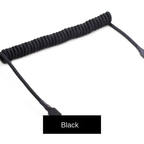 Câble USB type-c vers Mini USB,câble de données tressé à ressort,pour clavier mécanique,aviateur,connecteur d'ordinateur de bureau - Type Black-1,5m