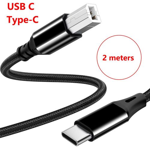 Câble usb Type b OTG pour iPhone 13,iPad,contrôleur Midi,tambour pour Instrument de musique électronique - Type USB C 2 M