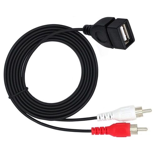 Câble d'extension audio et vidéo,adaptateur audio,prise femelle USB A vers prise mâle 2RCA,1.5 m,0.2m,1.5 m,5 Federation,té - Type 0.2m #A