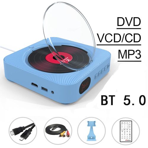 Lecteur DVD et CD HDMI avec haut-parleur intégré,Bluetooth 5.0,prise en charge de la connexion AV,budgétaire TV,musique - Type Blue DVD Player