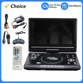 Écran LCD Portable Rotatif à 9.8 ° pour Voiture et Maison,Lecteur DVD,TV,VCD,Disque Compact,Visionneuse MP3 avec Fonction de Jeu,270 Pouces,16:9