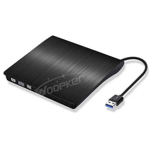 Lecteur CD externe USB 3.0,lecteur DVD portable mince,transfert de données haute vitesse - Type Black