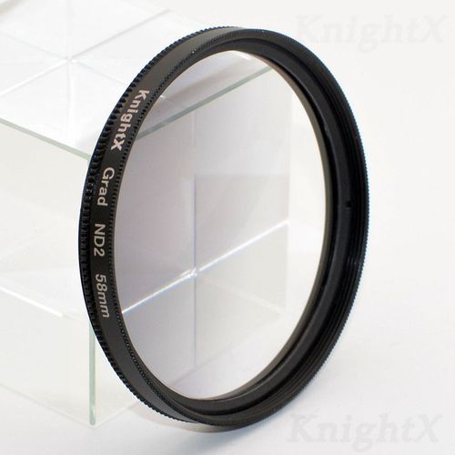 filtre de 24 couleurs,49mm 52mm 55mm 58mm 67mm 77mm pour objectif nikon canon sony eos photo dlsr d3200 a6500 - Type [Grad ND2]-58MM