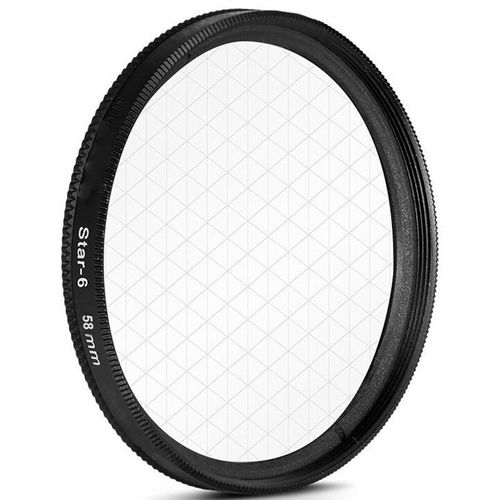 Filtre étoile 37mm/40.5mm/46mm/49mm/52mm/58mm/62mm/67mm/72mm/77mm/82mm/95mm,4 6 objectif ligne 8 points pour Canon,Nikon,Sony,DSLR - Type [Star 6]-52mm