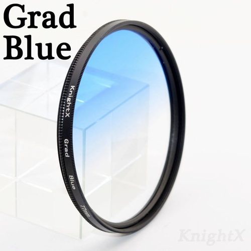 filtre nd pour appareil photo Canon eos 7d 60d,appareil photo Nikon d3300 d5100 Sony,objectif couleur,49MM,52MM,55MM,58MM,62MM,67MM,72 MM,77MM - Type Grad Blue-55mm