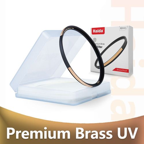 Haida-Filtre UV antichoc en laiton de qualité supérieure pour objectif d'appareil photo,protection double 18 couches avec revêtement de 52/55/58/62/67/72/77/82/95mm - Type Premium Brass UV-62mm