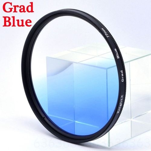 KnPackage-Filtre d'objectif d'appareil photo pour Canon,Sony,Nikon,49mm,52mm,55mm,58mm,67mm,72mm,77mm,X,FLD,UV,CPL,Nwiches volontairement 4,8 étoiles,GND,photographie - Type Grad Blue-62mm