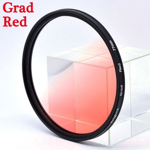 KnPackage-Filtre d'objectif d'appareil photo pour Canon,Sony,Nikon,49mm,52mm,55mm,58mm,67mm,72mm,77mm,X,FLD,UV,CPL,Nwiches volontairement 4,8 étoiles,GND,photographie - Type Grad Red-52mm